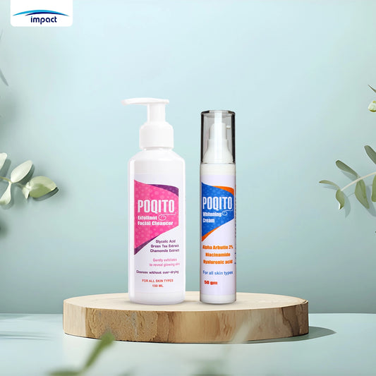 Poqito Exfoliant cleanser &Poqito Whitening Cream