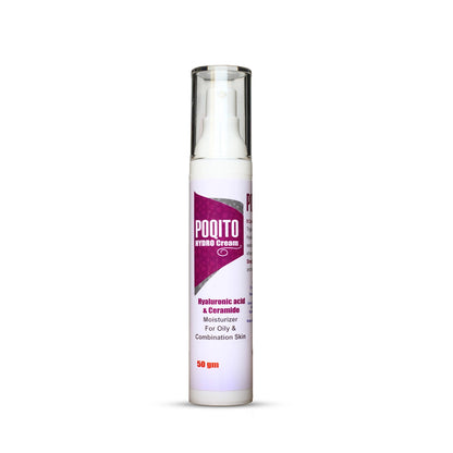 poqito hydro cream hyalouronic and ceramides or oily combined and acne prone skin كريم بوكيتو هيدرو مرطب البشرة الدهنية والمعرضة للحبوب
